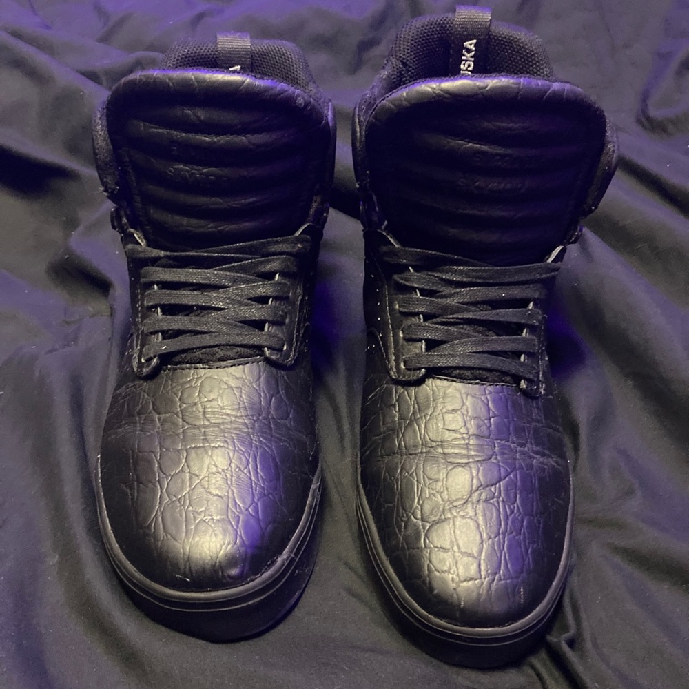 Rare, Black Croc Leather Skytop IV Size 11